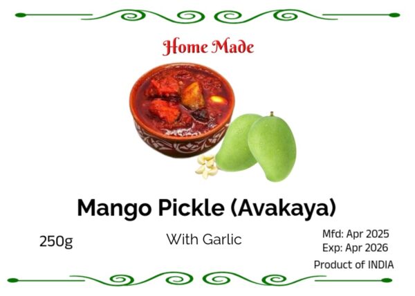Mango Pickle / Avakaya (with garlic) | HomeMade | 250g