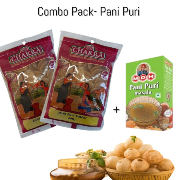 COMBO: Chakra Pani Puri Chips 250g -2st  + MDH Pani Puri Masala-100g -1st
